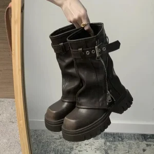 Winter Women Biker Boots